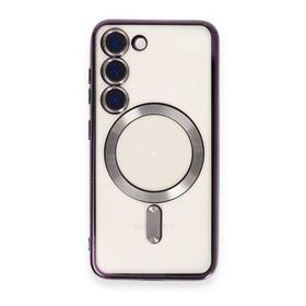 BSSM Samsung Galaxy S23 Kross Magneticsafe Kapak Mor Cep Telefonu Kılıfı