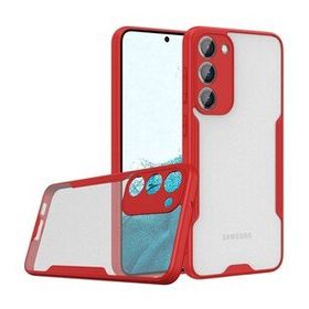 BSSM Samsung Galaxy S23 Plus Platin Silikon Kırmızı Kılıf