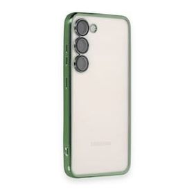 BSSM Samsung Galaxy S23 Plus Razer Lensli Silikon Yeşil Cep Telefonu Kılıfı