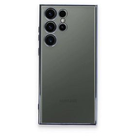 BSSM Samsung Galaxy S23 Ultra Razer Lensli Silikon Açık Mavi Cep Telefonu Kılıfı