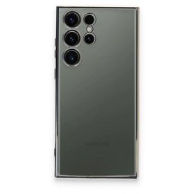 BSSM Samsung Galaxy S23 Ultra Razer Lensli Silikon Gold Cep Telefonu Kılıfı