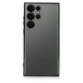 BSSM Samsung Galaxy S23 Ultra Razer Lensli Silikon Gold Cep Telefonu Kılıfı