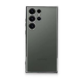 BSSM Samsung Galaxy S23 Ultra Razer Lensli Silikon Gümüş Cep Telefonu Kılıfı