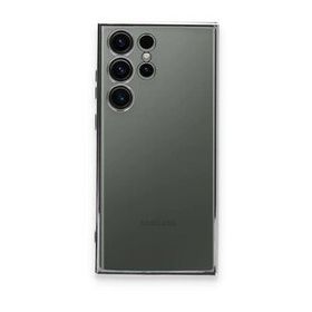 BSSM Samsung Galaxy S23 Ultra Razer Lensli Silikon Gümüş Cep Telefonu Kılıfı