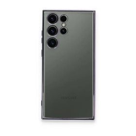 BSSM Samsung Galaxy S23 Ultra Razer Lensli Silikon Mor Cep Telefonu Kılıfı