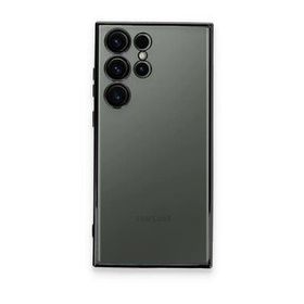 BSSM Samsung Galaxy S23 Ultra Razer Lensli Silikon Siyah Cep Telefonu Kılıfı