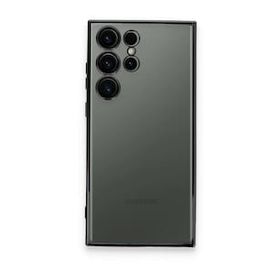 BSSM Samsung Galaxy S23 Ultra Razer Lensli Silikon Siyah Cep Telefonu Kılıfı