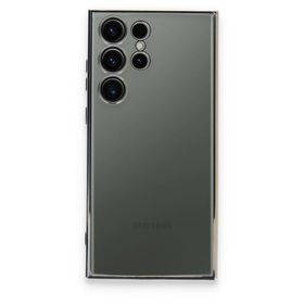 BSSM Samsung Galaxy S23 Ultra Razer Lensli Silikon Yeşil Cep Telefonu Kılıfı