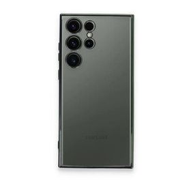 BSSM Samsung Galaxy S23 Ultra Razer Lensli Silikon Yeşil Cep Telefonu Kılıfı