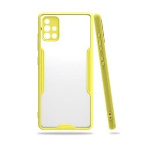 BSSM Sarı Samsung Galaxy A71 Platin Silikon Kılıf