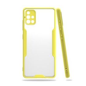BSSM Sarı Samsung Galaxy A71 Platin Silikon Kılıf