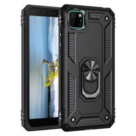 BSSM Siyah Huawei Y5P Sofya Yüzüklü Silikon Kapak Kılıf