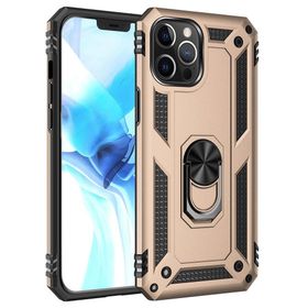 BSSM Sofya Yüzüklü Silikon Kapak - Gold iPhone 12 Pro Max Kılıf