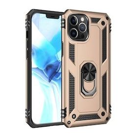 BSSM Sofya Yüzüklü Silikon Kapak - Gold iPhone 12 Pro Max Kılıf