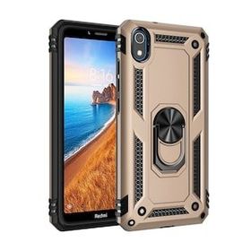 BSSM Sofya Yüzüklü Silikon Kapak - Gold Xiaomi Redmi 7A Kılıf
