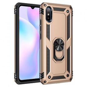 BSSM Sofya Yüzüklü Silikon Kapak - Gold Xiaomi Redmi 9A Kılıf