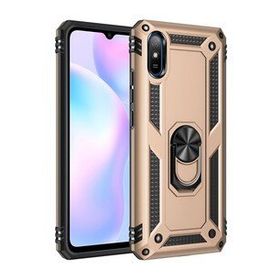 BSSM Sofya Yüzüklü Silikon Kapak - Gold Xiaomi Redmi 9A Kılıf