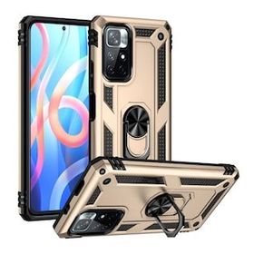 BSSM Sofya Yüzüklü Silikon Kapak - Gold Xiaomi Redmi Note 11T Kılıf