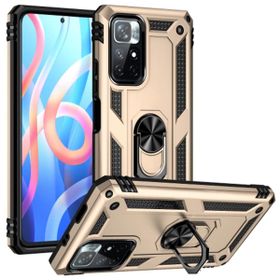 BSSM Sofya Yüzüklü Silikon Kapak - Gold Xiaomi Redmi Note 11T Kılıf