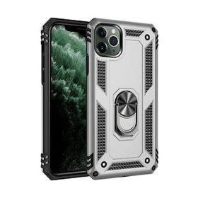BSSM Sofya Yüzüklü Silikon Kapak - Gümüş iPhone 11 Pro Max Kılıf