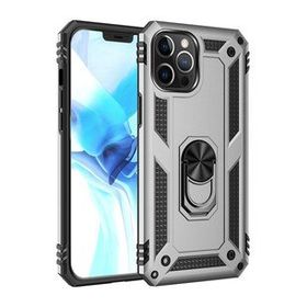 BSSM Sofya Yüzüklü Silikon Kapak - Gümüş iPhone 12 Pro Max Kılıf