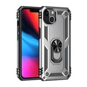 BSSM Sofya Yüzüklü Silikon Kapak - Gümüş iPhone 13 Kılıf