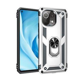 BSSM Sofya Yüzüklü Silikon Kapak - Gümüş Xiaomi Mİ 11 Lite Kılıf