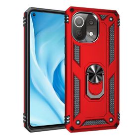 BSSM Sofya Yüzüklü Silikon Kapak - Kırmızı Xiaomi Mİ 11 Lite Kılıf
