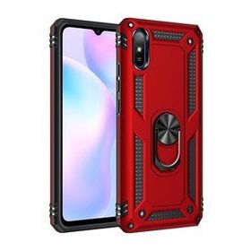 BSSM Sofya Yüzüklü Silikon Kapak - Kırmızı Xiaomi Redmi 9A Kılıf