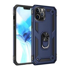 BSSM Sofya Yüzüklü Silikon Kapak - Lacivert iPhone 12 Pro Max Kılıf