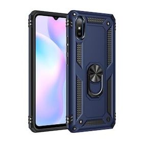 BSSM Sofya Yüzüklü Silikon Kapak - Lacivert Xiaomi Redmi 9A Kılıf