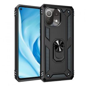 BSSM Sofya Yüzüklü Silikon Kapak - Siyah Xiaomi Mİ 11 Lite Kılıf