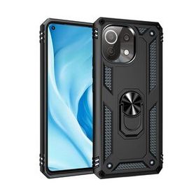 BSSM Sofya Yüzüklü Silikon Kapak - Siyah Xiaomi Mİ 11 Lite Kılıf