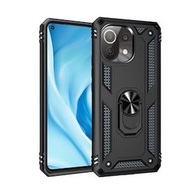 BSSM Sofya Yüzüklü Silikon Kapak - Siyah Xiaomi Mİ 11 Lite Kılıf
