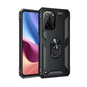 BSSM Sofya Yüzüklü Silikon Kapak - Siyah Xiaomi Poco F3 Kılıf