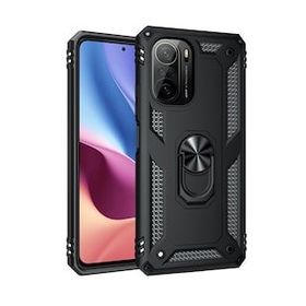 BSSM Sofya Yüzüklü Silikon Kapak - Siyah Xiaomi Poco F3 Kılıf