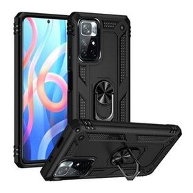 BSSM Sofya Yüzüklü Silikon Kapak - Siyah Xiaomi Redmi Note 11T Kılıf
