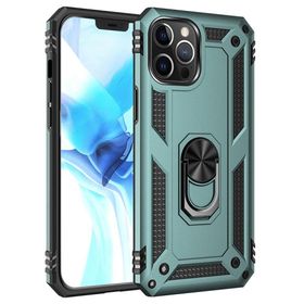 BSSM Sofya Yüzüklü Silikon Kapak - Yeşil iPhone 12 Pro Max Kılıf