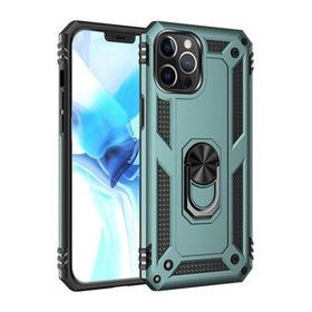 BSSM Sofya Yüzüklü Silikon Kapak - Yeşil iPhone 12 Pro Max Kılıf