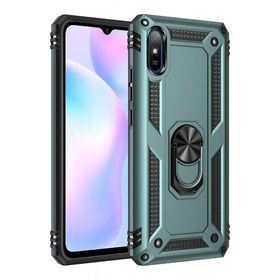 BSSM Sofya Yüzüklü Silikon Kapak - Yeşil Xiaomi Redmi 9A Kılıf