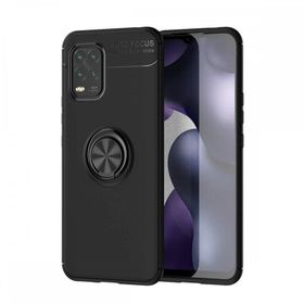 BSSM Xiaomi Mi 10 Lite Range Yüzüklü Silikon Siyah Kılıf