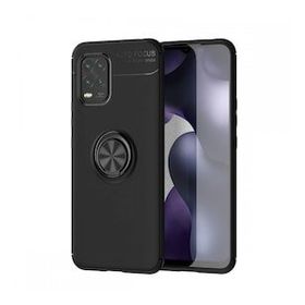 BSSM Xiaomi Mi 10 Lite Range Yüzüklü Silikon Siyah Kılıf