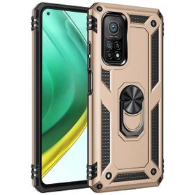BSSM Xiaomi Mi 10T Pro Sofya Yüzüklü Silikon Kapak Gold Kılıf