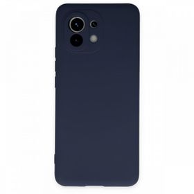 BSSM Xiaomi Mi 11 Kılıf Nano İçi Kadife Silikon Lacivert Kılıf