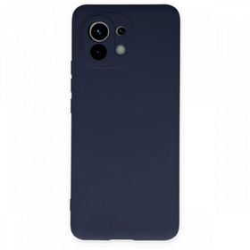 BSSM Xiaomi Mi 11 Kılıf Nano İçi Kadife Silikon Lacivert Kılıf