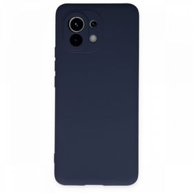 BSSM Xiaomi Mi 11 Kılıf Nano İçi Kadife Silikon Lacivert Kılıf
