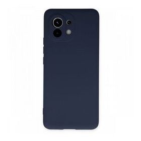 BSSM Xiaomi Mi 11 Kılıf Nano İçi Kadife Silikon Lacivert Kılıf