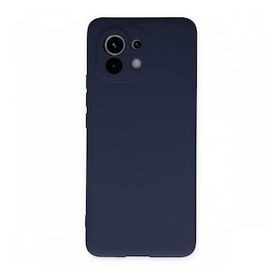 BSSM Xiaomi Mi 11 Kılıf Nano İçi Kadife Silikon Lacivert Kılıf