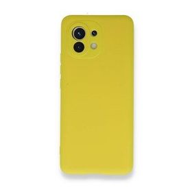 BSSM Xiaomi Mi 11 Kılıf Nano İçi Kadife Silikon Sarı Kılıf