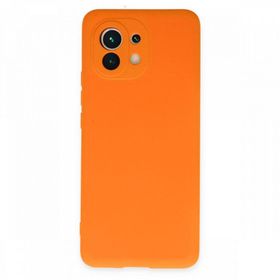 BSSM Xiaomi Mi 11 Kılıf Nano İçi Kadife Silikon Turuncu Kılıf